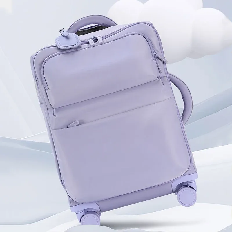valise à roulettes, nouvelle valise de cabine pour femmes 2025, valise en tissu ultra-légère de 20 pouces, valise de voyage à code, roues universelles