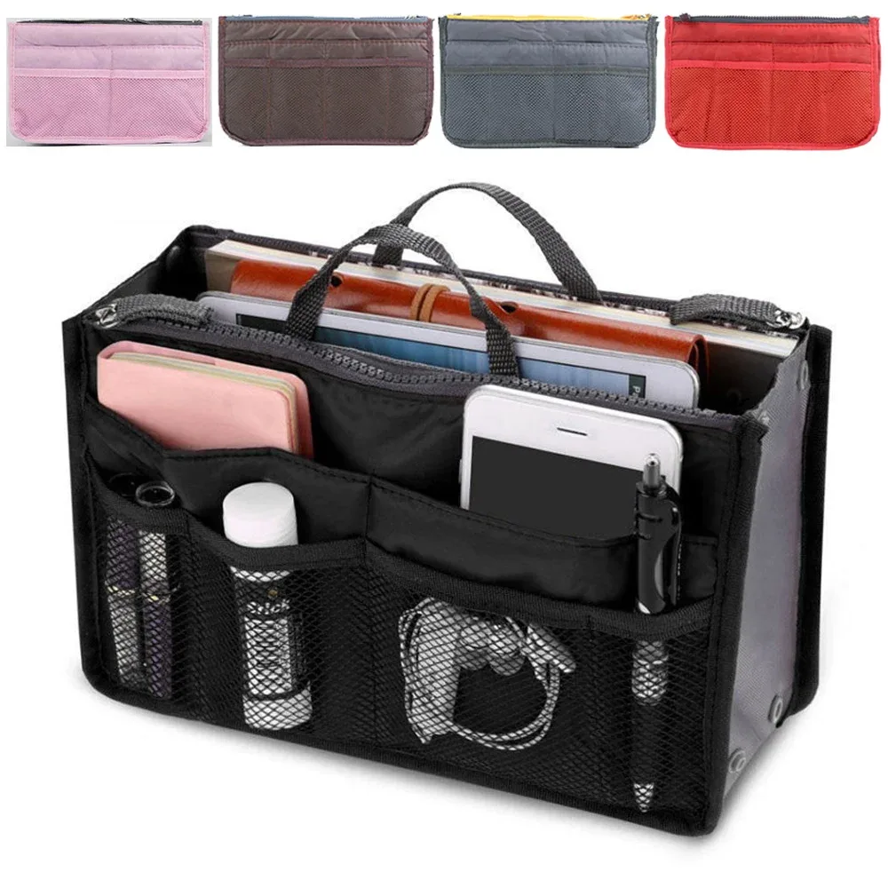 Organisateur de Sac De Rangement Pliant Sacs À Main Grand Liner Maquillage Sac De Voyage Sac À Main De Mode Fourre-Tout Sac Cosmétique Salle De Bain