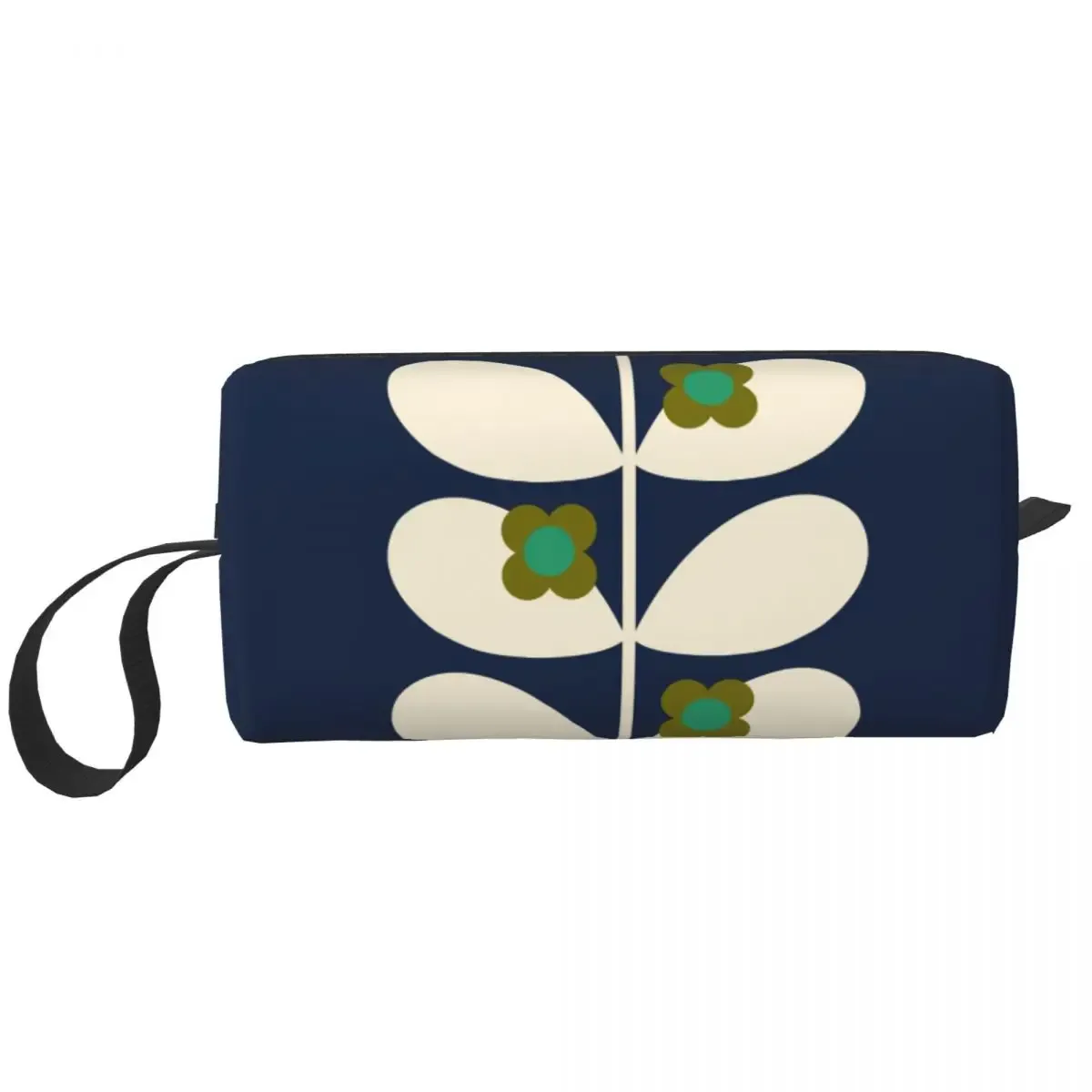 orla kiely-trousse de toilette de voyage à imprimé personnalisé de fleur d'émeraude, sacs de rangement de maquillage et de cosmétique pour femme, trousse de trousse dopp