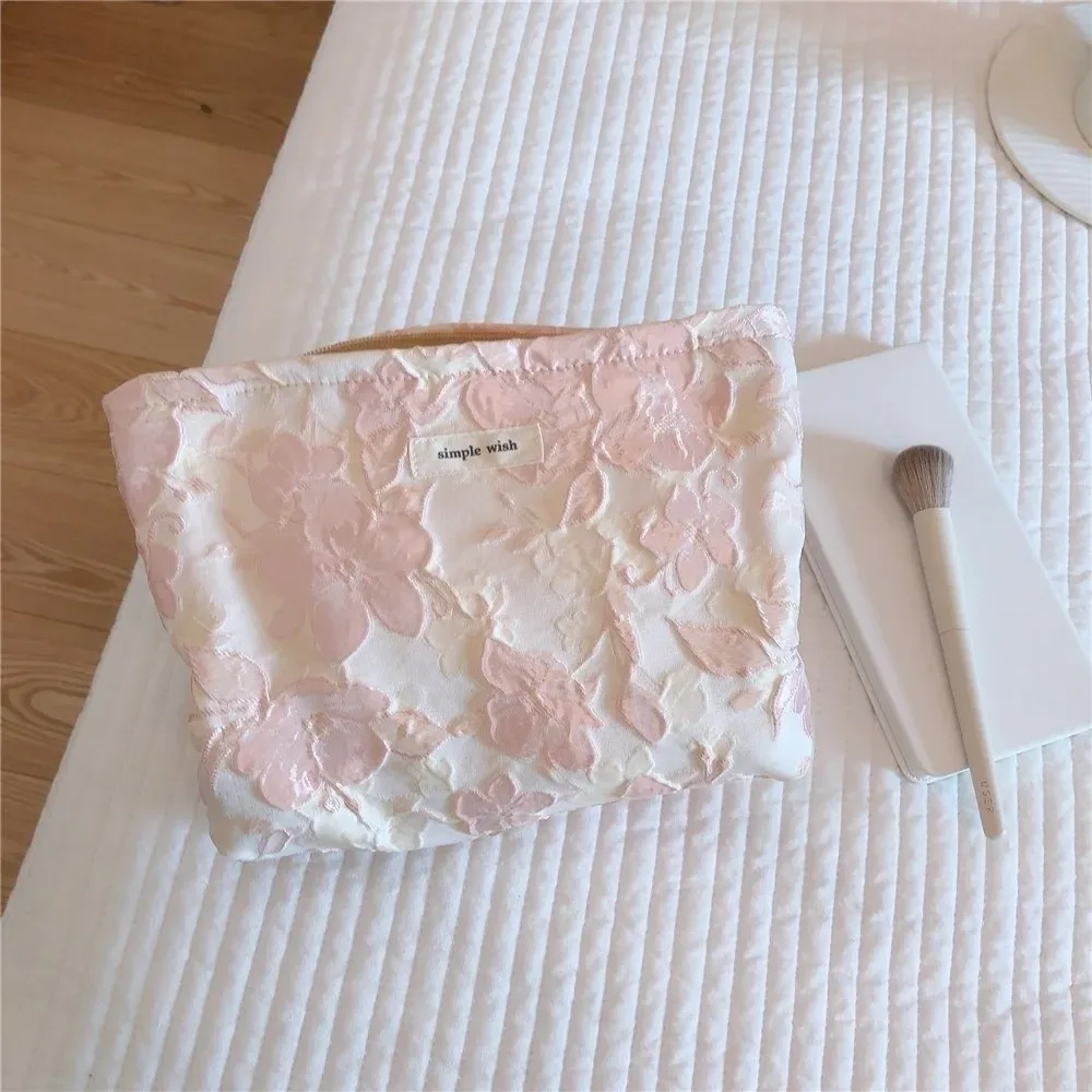 sac à cosmétiques imprimé à la mode, imprimé floral, grande capacité, trousse de maquillage, trousse de toilette, voyage