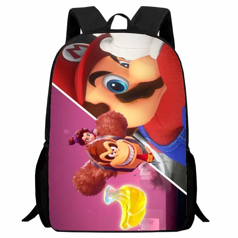 sac dos nylon donkey kong animé joyeux course combat famille grande capacité voyager école