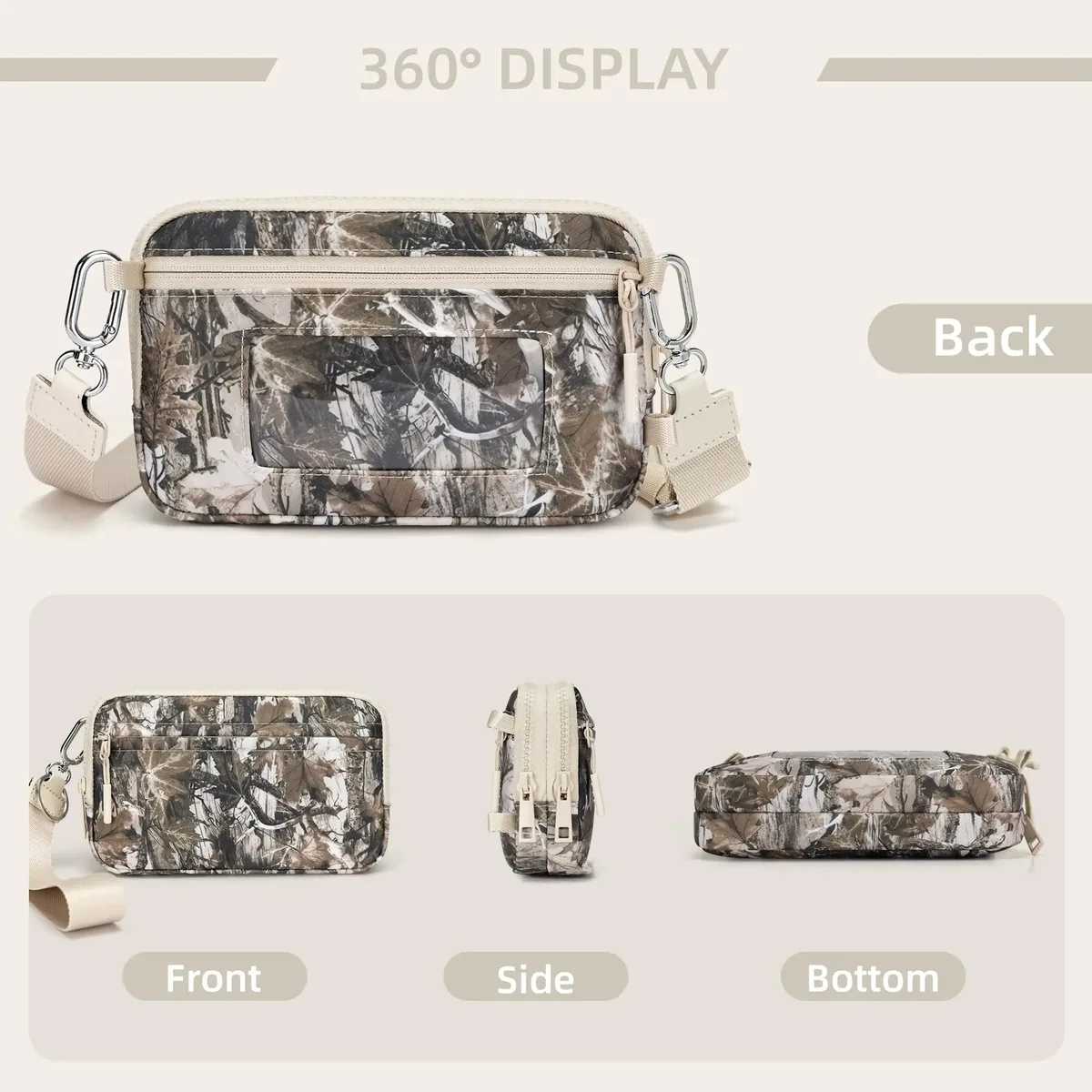 portefeuilles à poignet pour femmes, portefeuille matelassé en nylon avec 4 fermetures éclair, porte-cartes de crédit de voyage, organiseur de téléphone portable