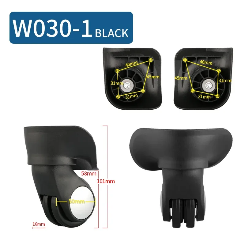 roues de remplacement pour bagages, valise sur roues de remplacement, accessoires pour bagages de 14 à 30 pouces, roues silencieuses pour roulettes à bagages