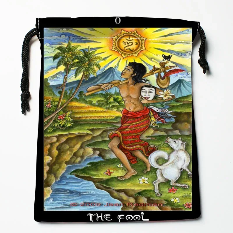 sacs à cordon personnalisés tarot, sacs cadeaux imprimés 18*22cm, pochette de voyage, sac de rangement pour vêtements, sac à main, trousse de maquillage
