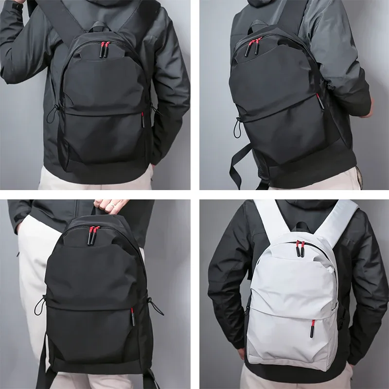 sac à dos étanche multifonction pour hommes, sacs d'école de luxe pour étudiants, sacs à dos pour ordinateur portable décontracté plissé pour ordinateur portable 15.6 pouces