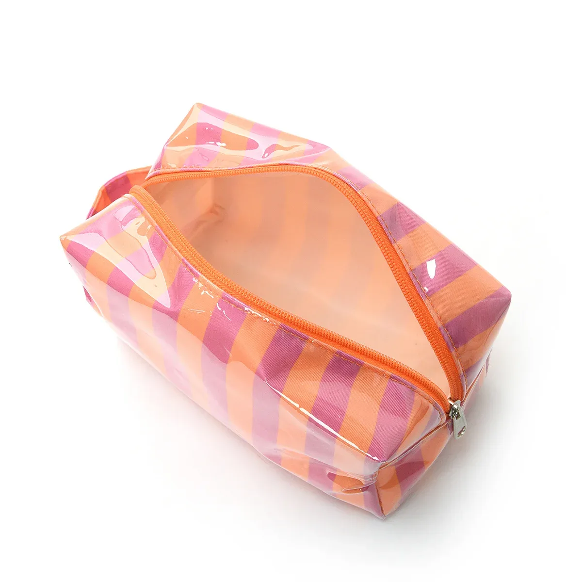 nouvelle trousse de voyage pour rouge à lèvres, grande capacité, rayée, sac cosmétique portable décontracté pour femmes, organisateur de maquillage à main