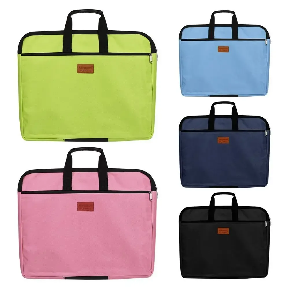 oxford tissu a4 portable fichier sac fermeture éclair fichier organisateur a4 fichier dossier mallette d'affaires multi-couche documents sac étudiant