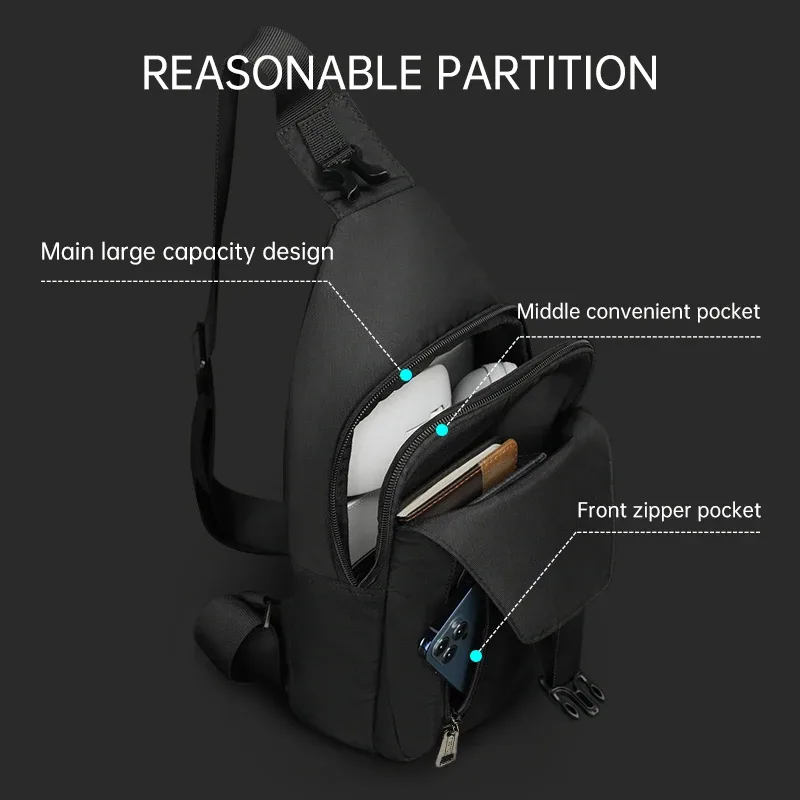 tigernu – sacs à bandoulière légers pour hommes, sac de poitrine étanche, sacs oxford, sac à bandoulière, mini sac à bandoulière pour collège, sac à main, sacoche