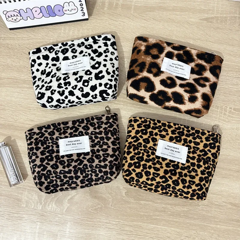 nouvelle trousse de maquillage rétro en velours côtelé pour femme, organisateur de soins de la peau et cosmétiques, pochette de voyage, trousse de toilette
