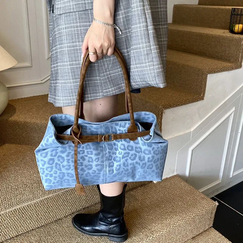 leftside – sacs à bandoulière léopard en cuir pu pour femmes, fourre-tout tendance de marque de luxe de styliste, sacs à main à poignée courte, 2025