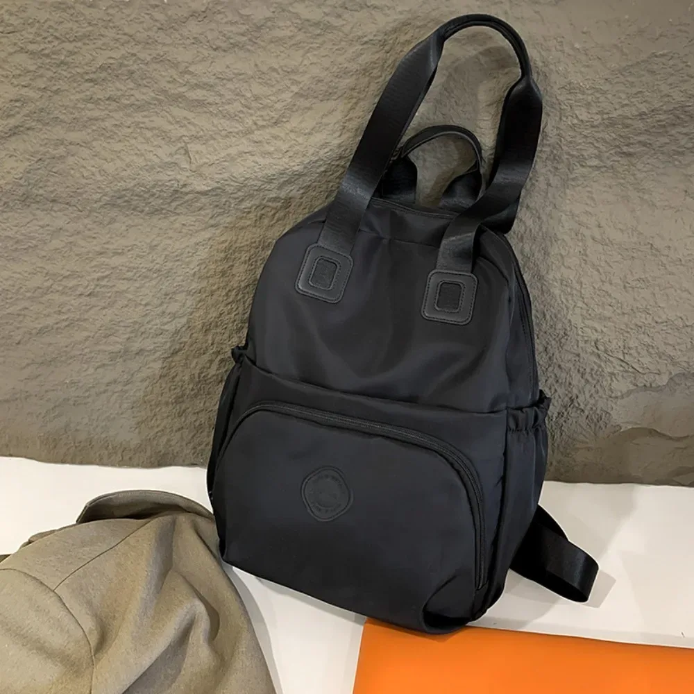 sac à dos de sport en nylon de style coréen, grande capacité, couleur unie, sac à bandoulière de voyage, design de niche, sac de fitness en nylon pour employé de bureau