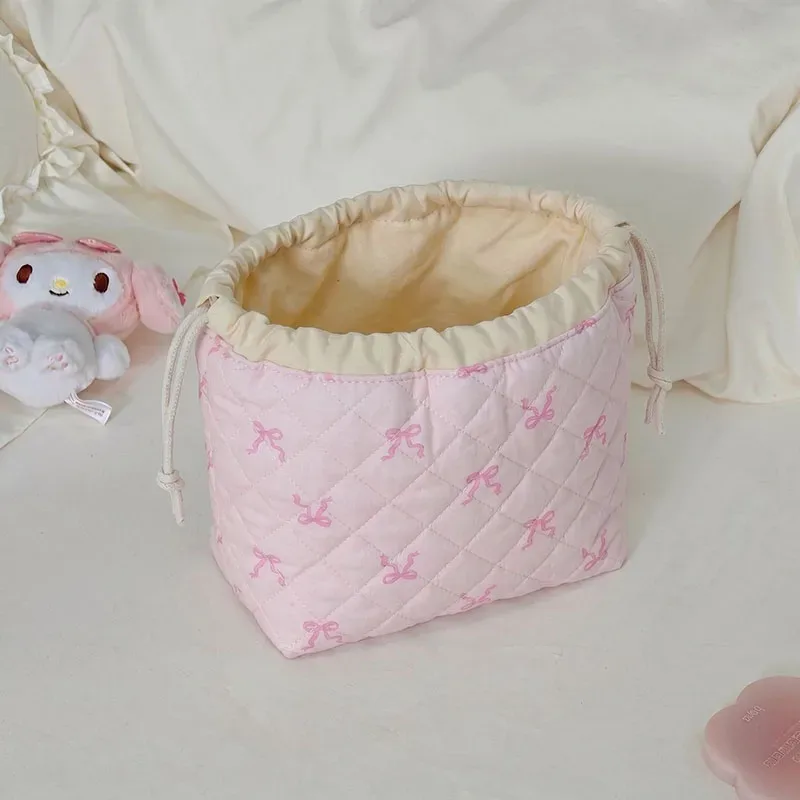 sac à cordon avec imprimé floral, grande capacité, trousse de maquillage portable, organisateur de rangement pour produits de beauté, idéal pour les voyages, la salle de sport et les articles de toilette à la maison.