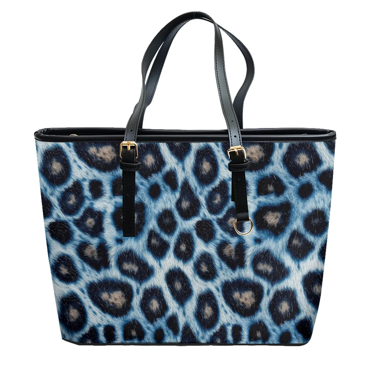 sac à bandoulière en cuir oxford pvc imprimé multicolore en fourrure de léopard urbain, fourre-tout de voyage léger avec fermeture éclair, sac à main de week-end pour le travail quotidien