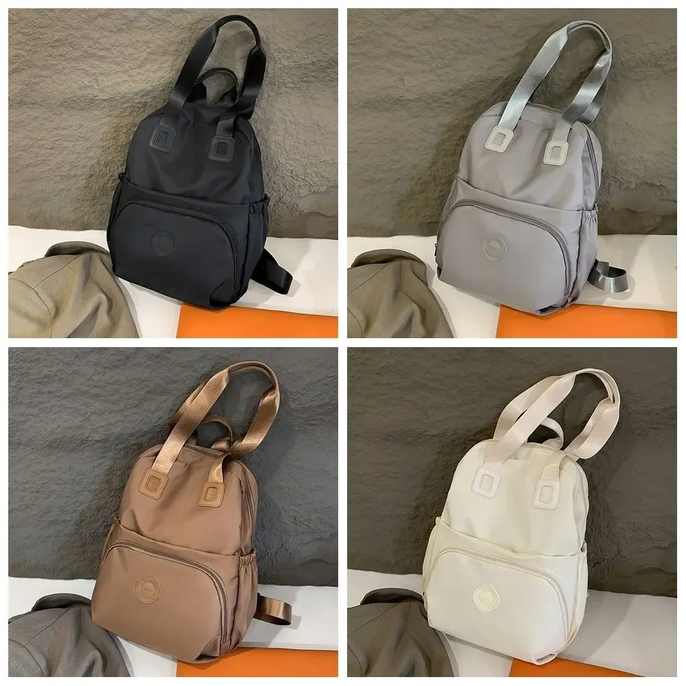 sac à dos de sport en nylon de style coréen, grande capacité, couleur unie, sac à bandoulière de voyage, design de niche, sac de fitness en nylon pour employé de bureau