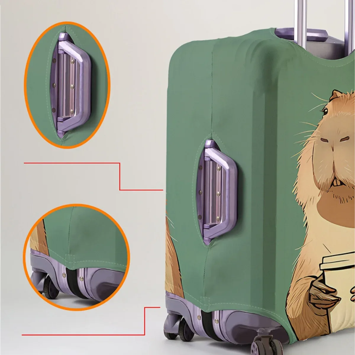 housse de protection pour bagages à motif animal, ensemble adapté aux bagages de 18 à 32 pouces, housse de poignée de valise, accessoires de voyage