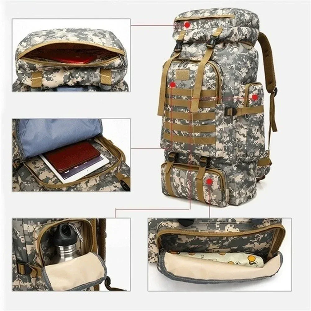 grand sac à dos d'alpinisme pour l'extérieur, sacs à dos d'escalade, sacs de voyage de camping, randonnée, 80l, 100l