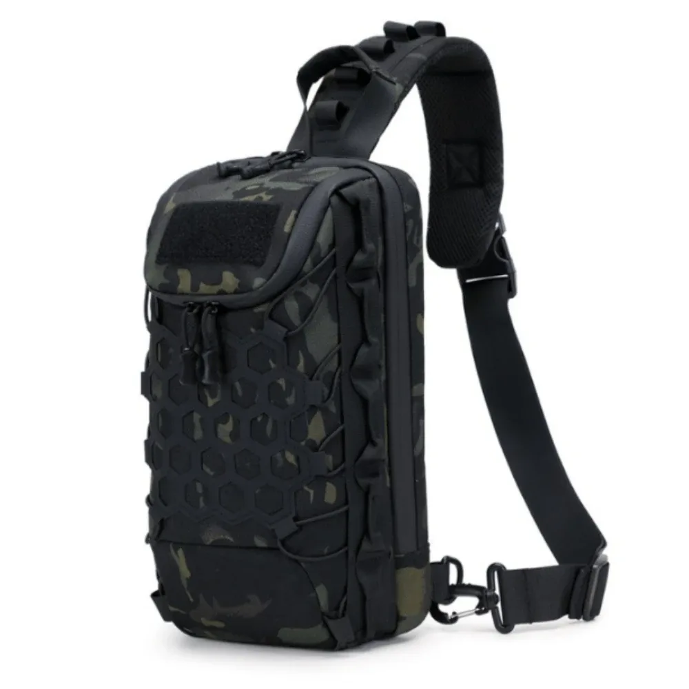 sac à dos tactique de poitrine pour l'extérieur, sac à bandoulière, sac tactique pour le transport quotidien, sac de poitrine pour les trajets quotidiens