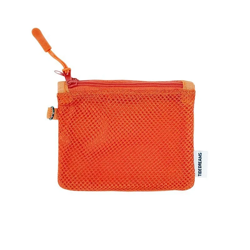 sacs de rangement en maille double couche, trousse de maquillage de voyage portable avec fermeture éclair, mini organisateur de cosmétiques et articles de toilette, sac simple pour papeterie
