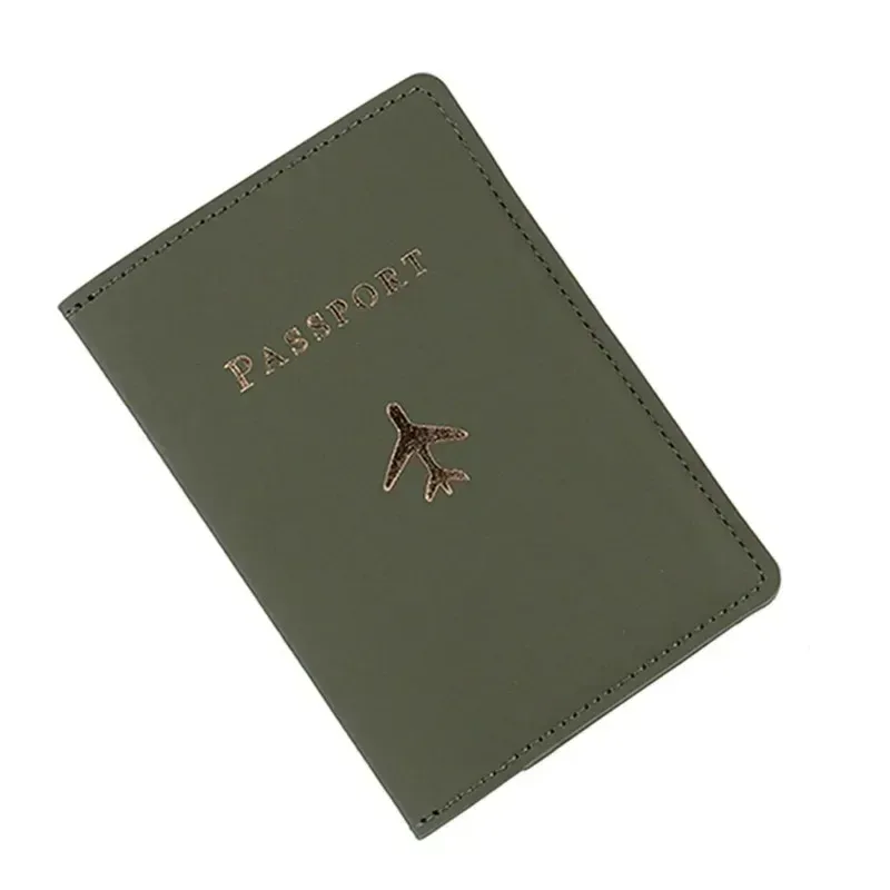 étui de couverture de passeport monochrome pour hommes et femmes, étiquette de bagage, porte-cartes de voyage, étui portefeuille, accessoires de voyage, mode