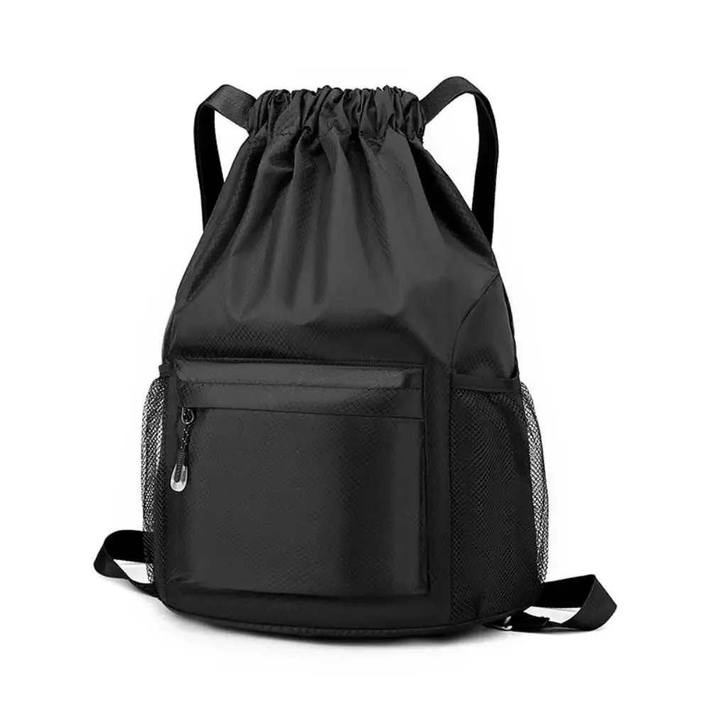 nouveau design extérieur double épaule sac à dos simple couleur unie étanche cordon sac à dos mode