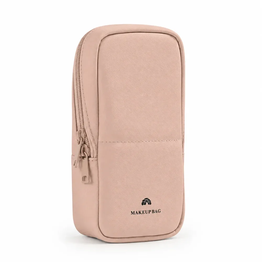 nouvelle trousse de maquillage de voyage à fermeture magnétique, grande capacité, en cuir pu, organiseur de cosmétiques, sangle de bagage, étui portable pour pinceaux de maquillage, voyage