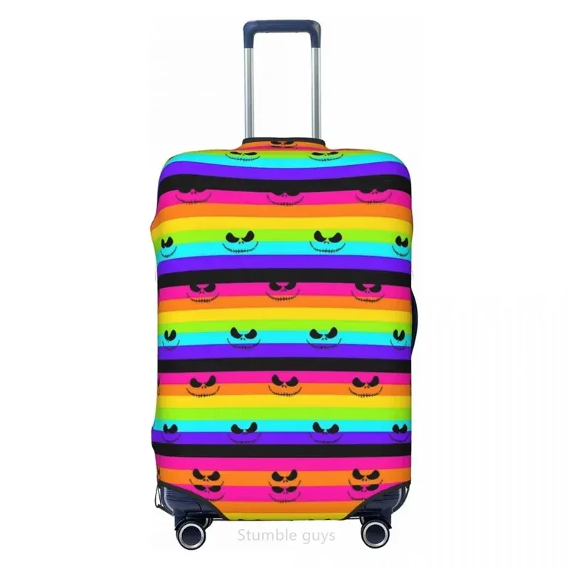 housse de bagage élastique de 18 à 32 pouces, élégante, imprimé jacks movie skellingtons, accessoire de protection de voyage durable et lavable