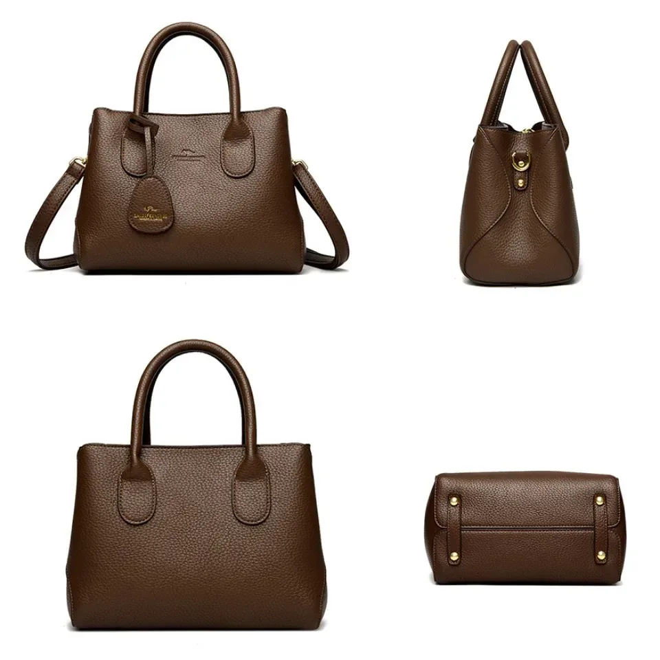 sacs à main pour femmes à 3 couches, sacs à bandoulière de luxe, sacs en cuir souple de haute qualité, sacs messager tendance pour femmes, sac à main