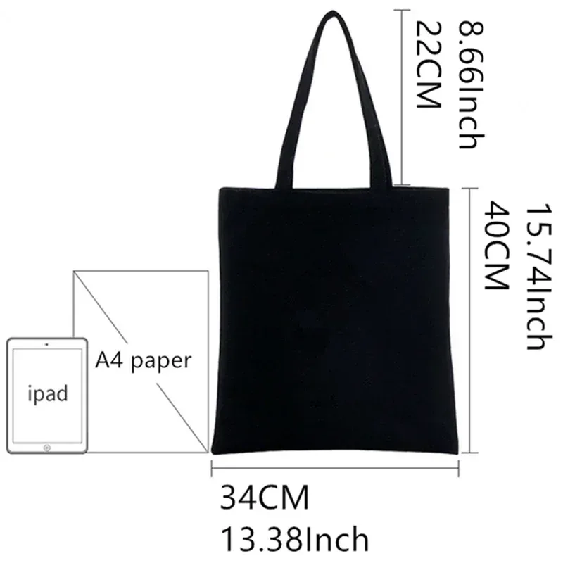 sac fourre-tout en toile avec motif cœur, design minimaliste pour les courses quotidiennes et les sorties décontractées
