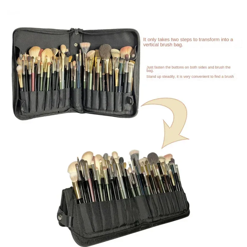 sac à pinceaux de maquillage pliable pour femmes, organisateur de voyage, trousse de toilette cosmétique pour outils de beauté, pochette d'accessoires de lavage