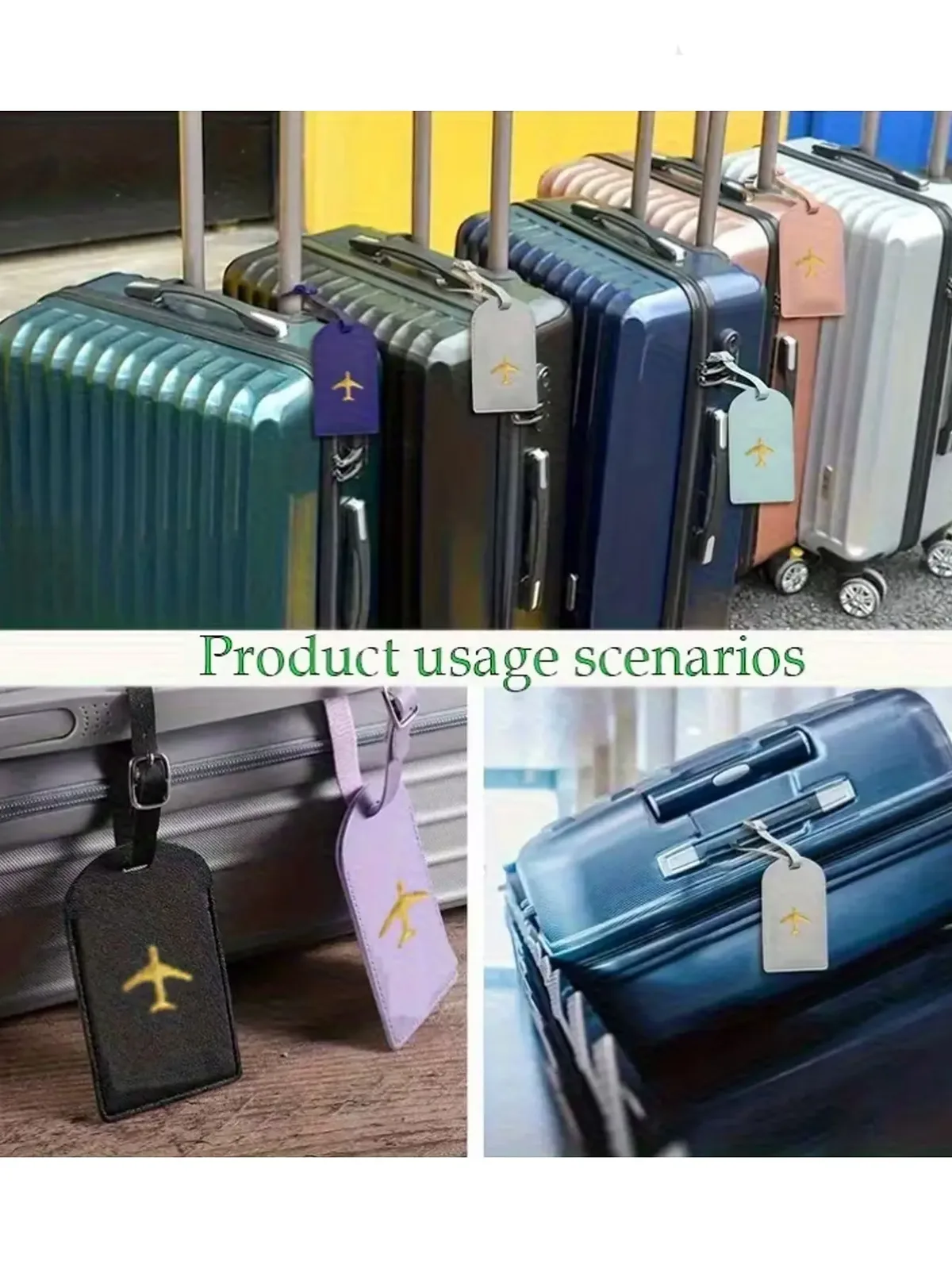 étiquette bagage pvc durables imperméables rectangulaire motif avion centre noir rose voyage identification valise nom adresse