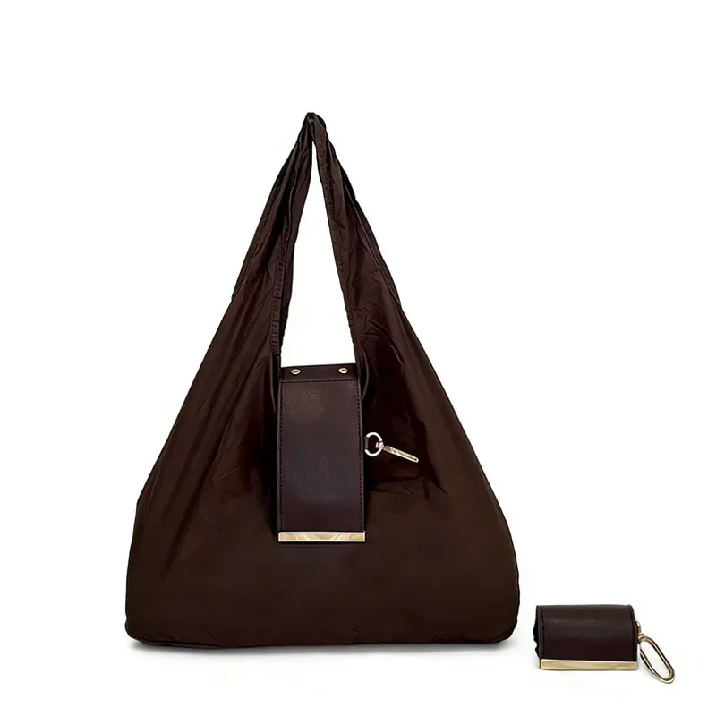 sac fourre-tout avec porte-clés, sac de supermarché pliable décontracté, écologique, grand format pour femmes, pour le travail, les voyages et les trajets quotidiens