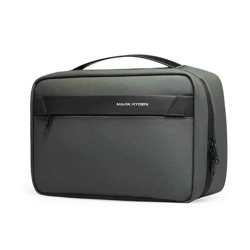 trousse de toilette de voyage mark ryden avec crochet, trousse de toilette en pu oxford hydrofuge avec plusieurs compartiments pour hommes et femmes