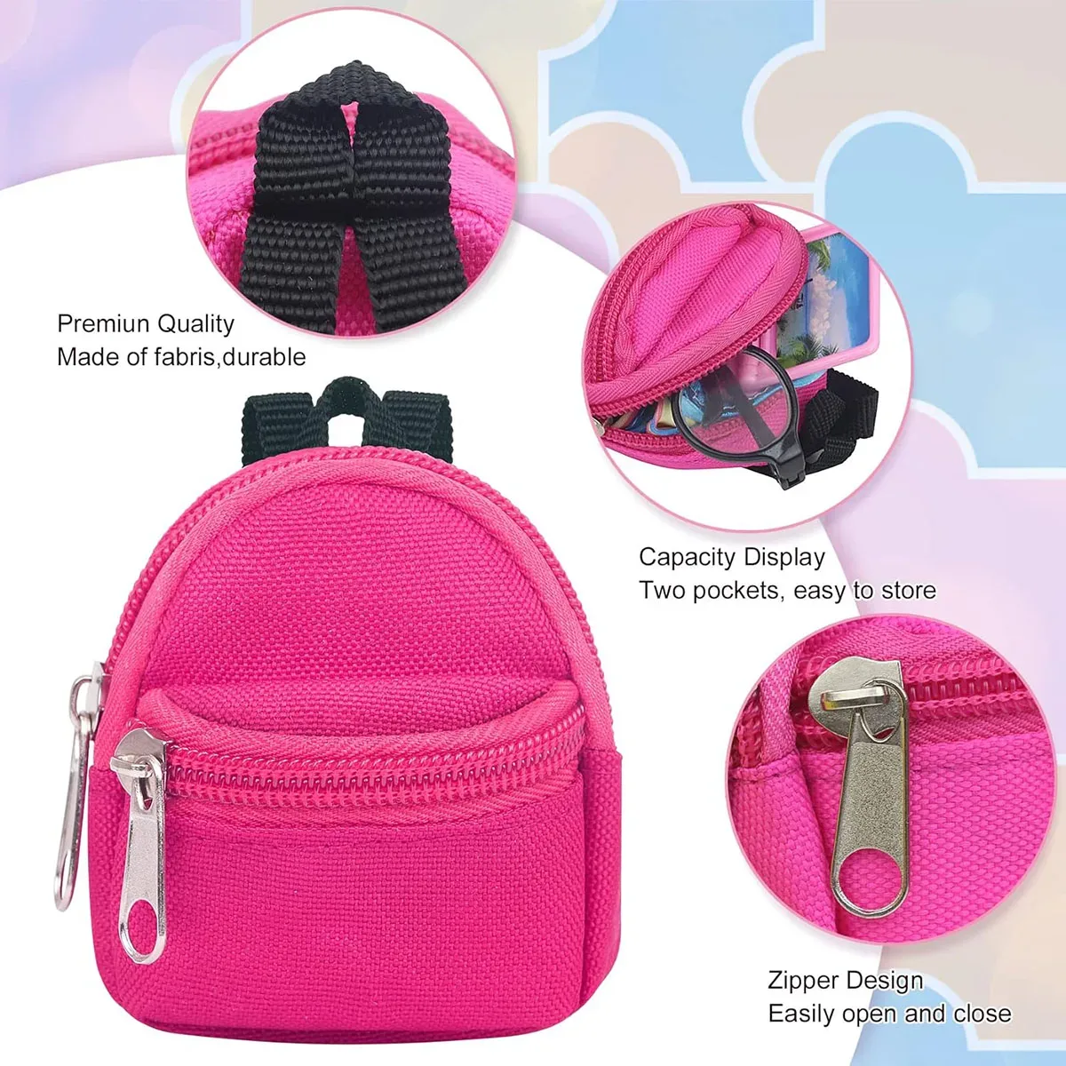 sac dos nylon petit format ovale fermeture glissière poche latérale double épaule poches latérales couleur vivante usage voyage