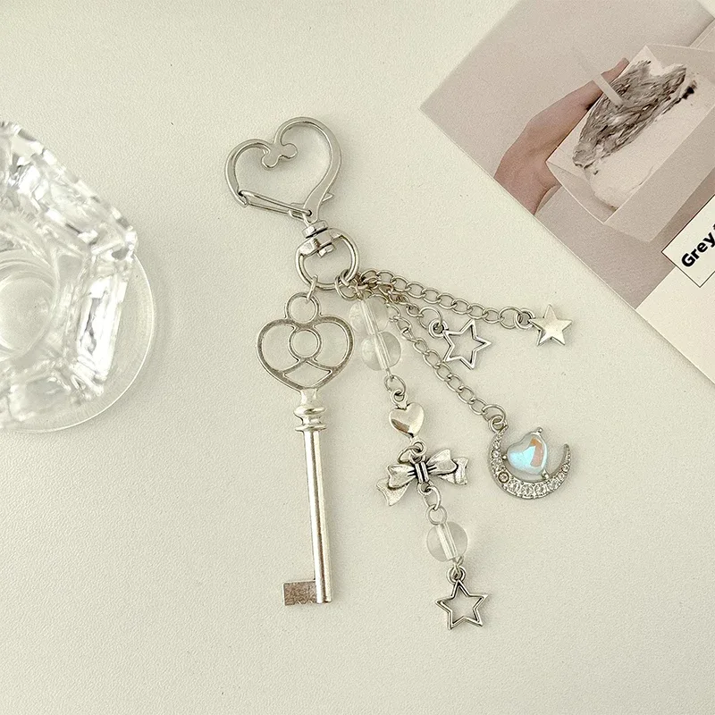 exquis porte-clés breloque sac y2k blue moon, pendentif style ins, bijoux, breloques pour étui de téléphone et écouteurs, accessoires de sac à dos, cadeau