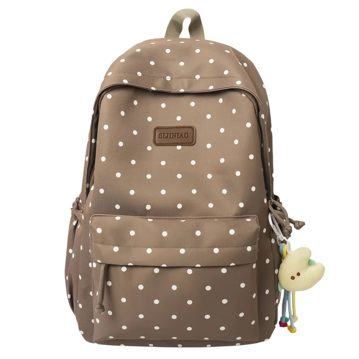 sac à dos pour ordinateur portable en nylon à pois, sac d'école pour étudiante, avec pendentif, sac de voyage et de shopping, sacoche pour ordinateur