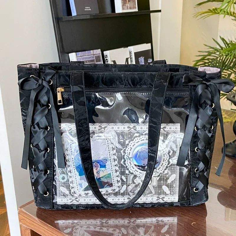 nouveau polyvalent mode ruban itabag grande capacité vert grand alimentaire anime millet sac quotidien une épaule sac fourre-tout