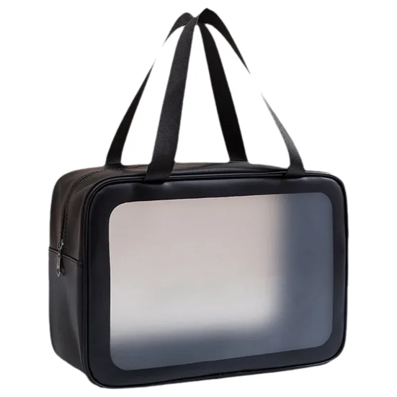 nouvelle trousse de toilette et de maquillage transparente imperméable à grande capacité, épaissie, sans logo, pour voyage, multi-usage, portable, cosmétique