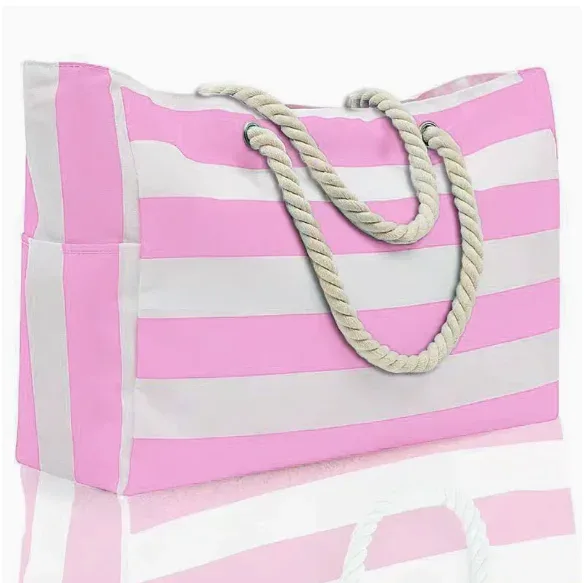 cadeau personnalisé pour la fête des mères, sac de plage rayé avec fermeture éclair, sac fourre-tout avec nom personnalisé, sacs fourre-tout pour les demoiselles d'honneur, sac de piscine imperméable