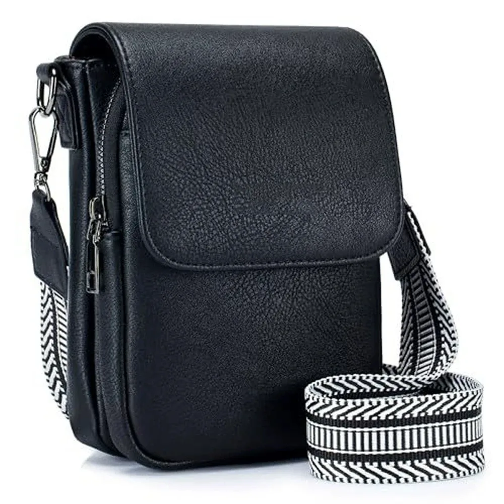 sac à bandoulière rétro en cuir pu pour femmes, large bandoulière simple avec couvercle, petit sac carré à la mode, nouvelle collection