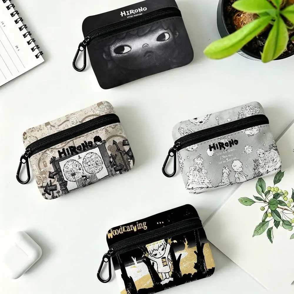 porte-monnaie oxford h-hirono mysterious-artistic avec mousqueton détachable, sac de rangement compact pour accessoires de shopping et activités de plein air