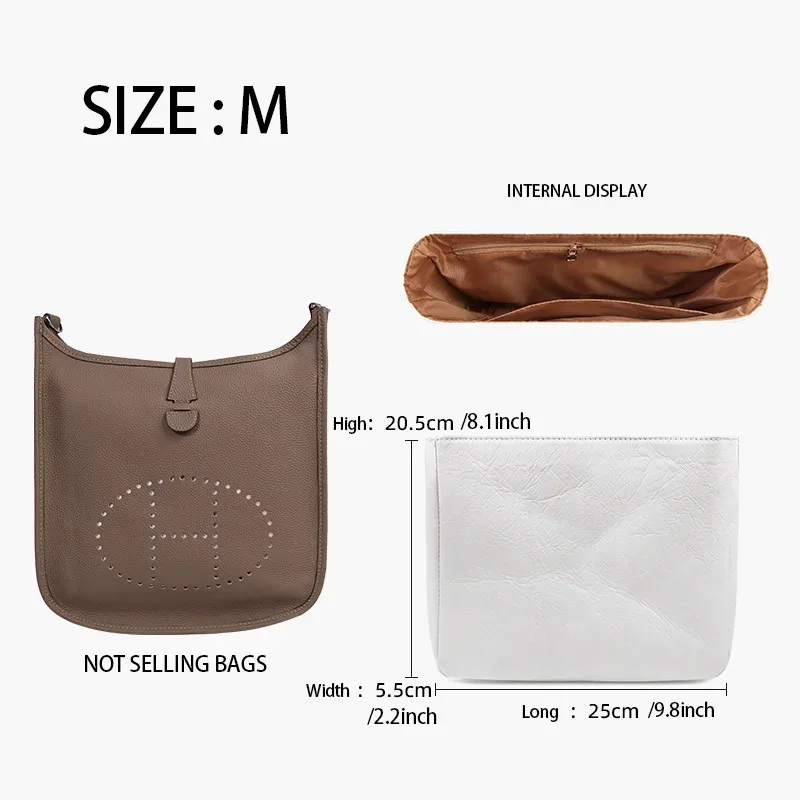 sangle de sac en cuir microfibre et organisateur pour sac evelyne, bretelles souples de remplacement, ceintures de sac à main, accessoires de sac