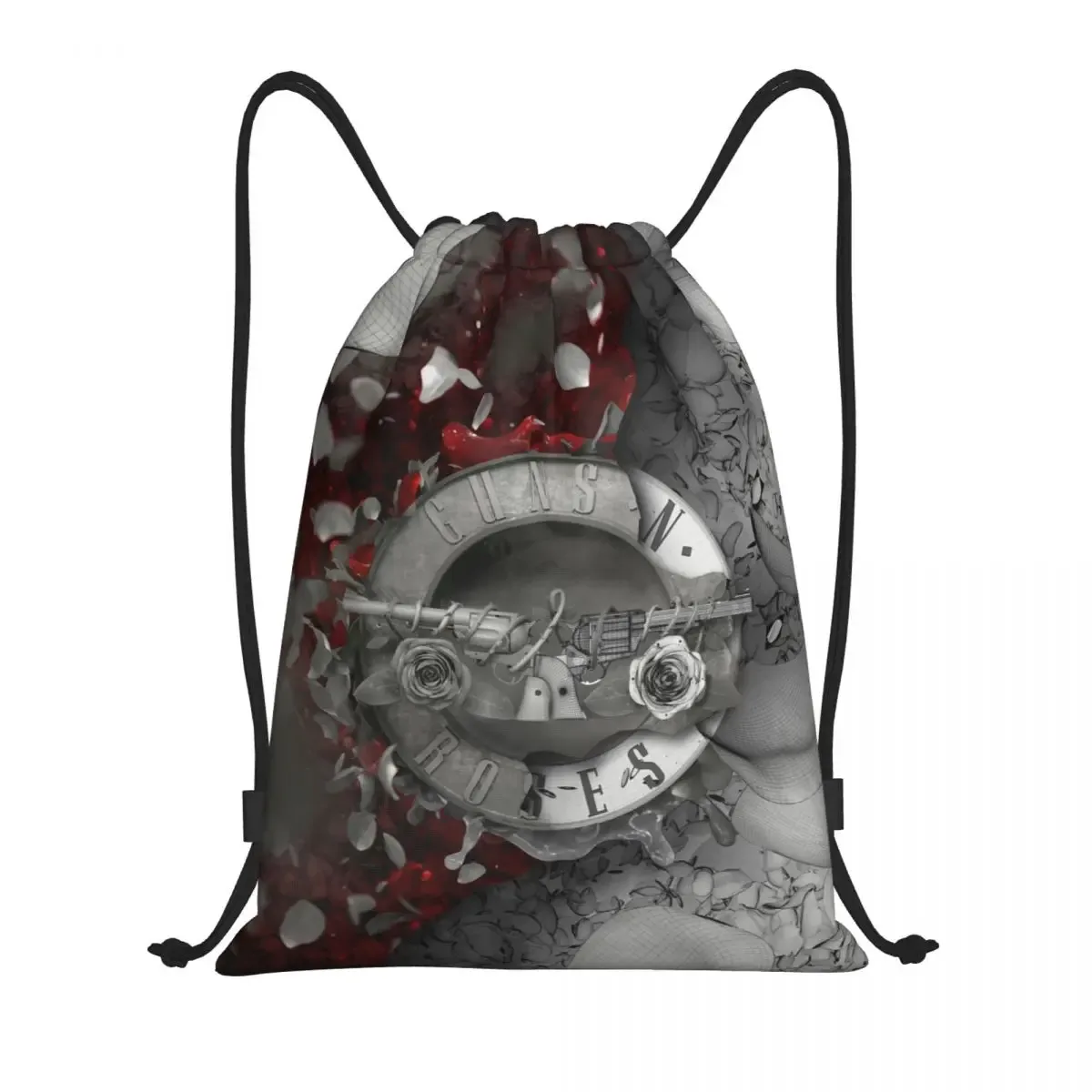 hard rock band guns n roses sac à dos à cordon femmes hommes gym sport sac à dos portable balle logo sac à provisions sac