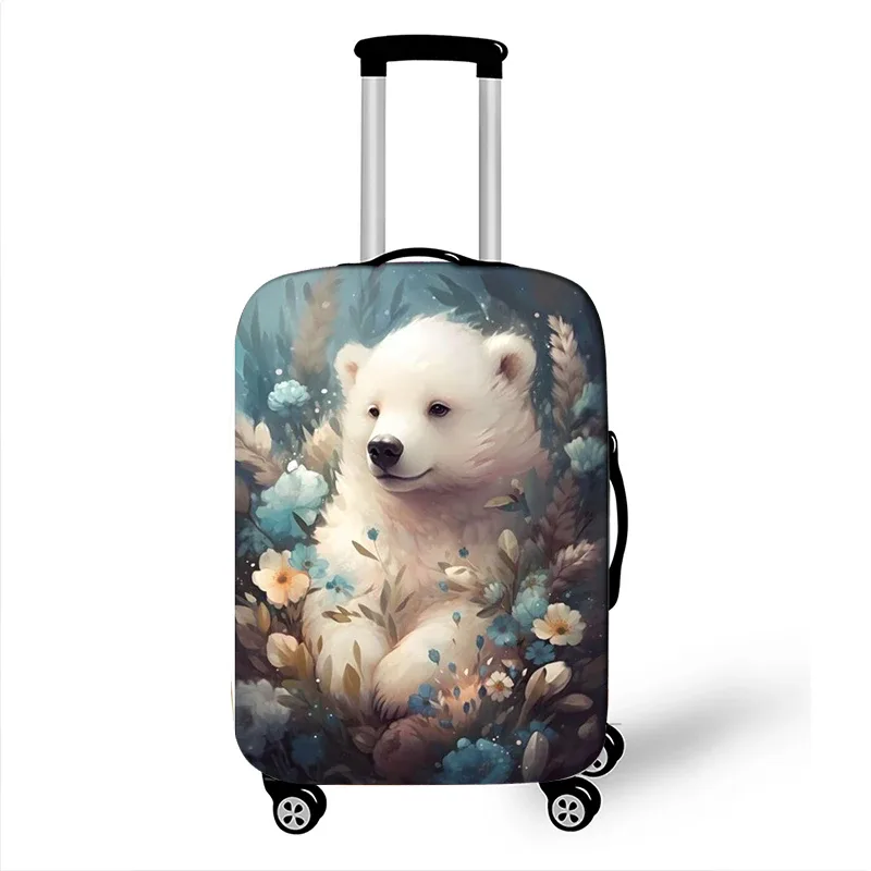 housse de protection pour valise aquarelle, motif animal mignon, tigre, lapin, panda, pour voyage, valise, housse de chariot élastique