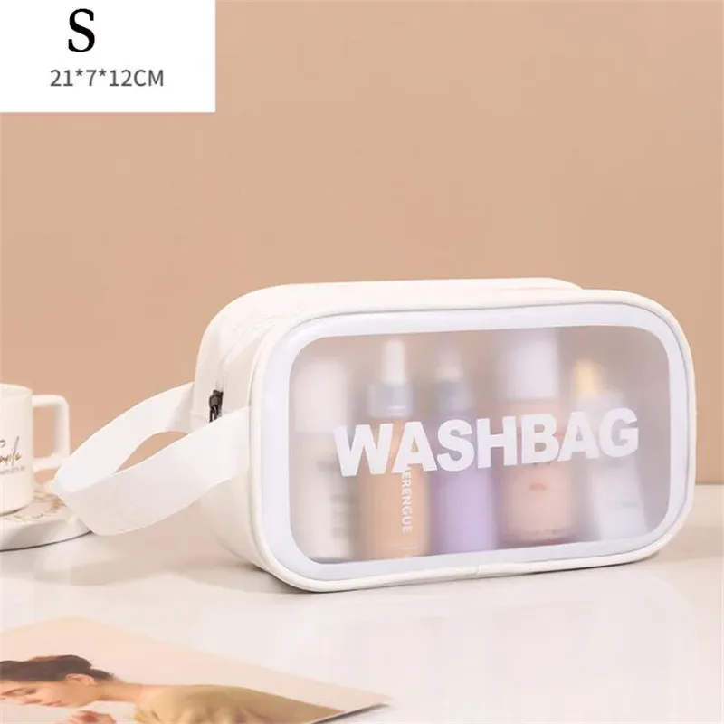 sac de voyage portable pour femmes, trousse de maquillage transparente, imperméable, pour cosmétiques et soins de la peau, trousse de beauté