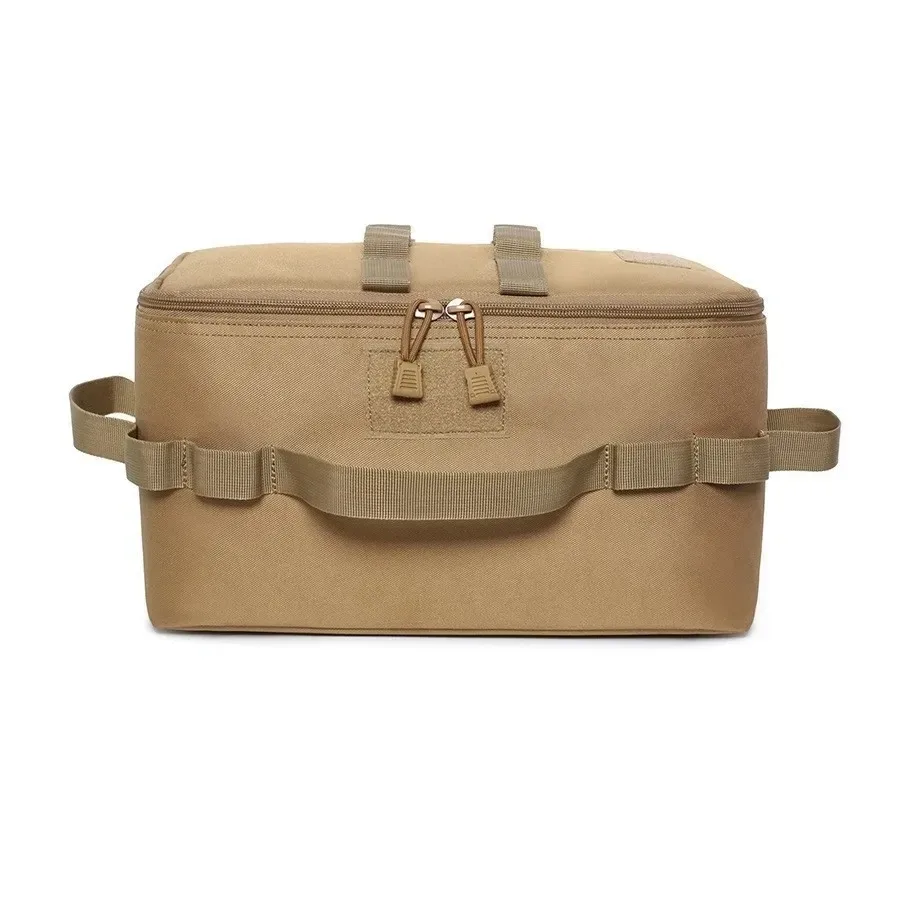 sac de rangement de camping extérieur grande capacité - sac à outils pour piquets de sol avec kit d'ustensiles de pique-nique et organisateur de cartouches de gaz