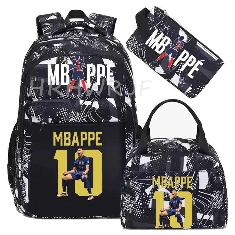 sac à dos pour ordinateur portable m-mbappes, pour femmes et hommes, sacs à dos décontractés pour le sport et le football, sac à dos oxford pour femmes, sac d'école pour hommes, sac de voyage, mochilas 3 pièces