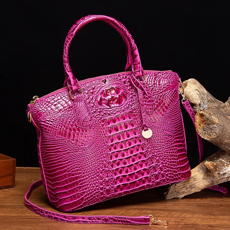 sac à bandoulière en cuir gaufré croco grande capacité, sac à main de luxe ombré pour femme, sac de voyage, cadeau