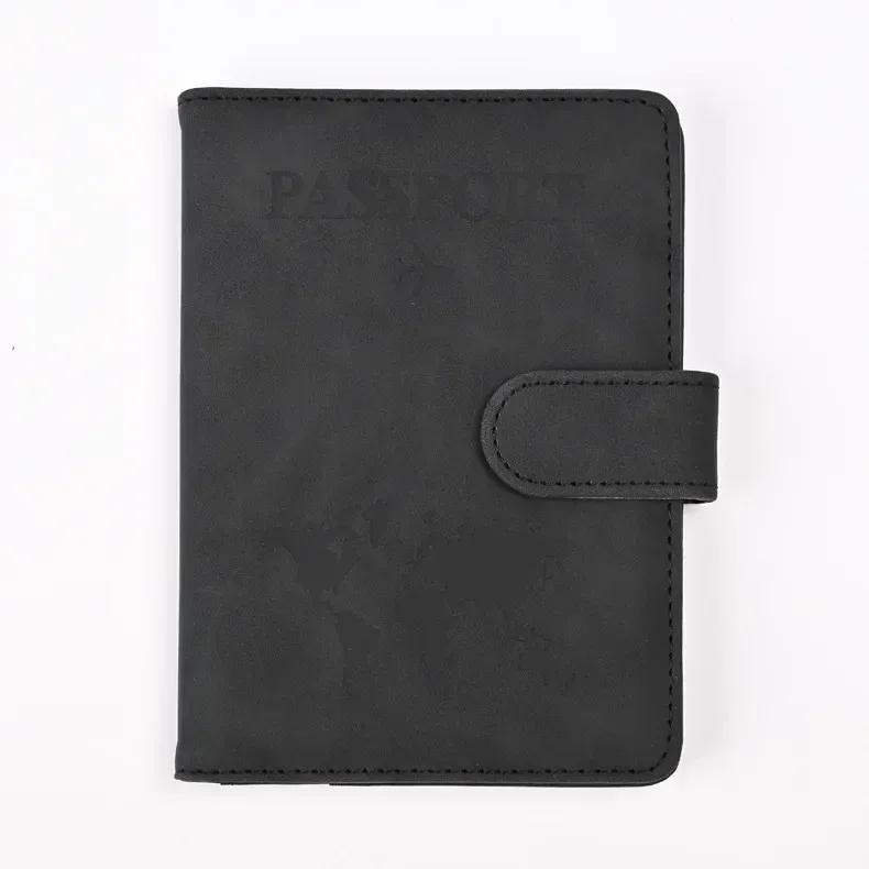 couvertures de passeport pour femmes et hommes, porte-passeport avec lettres imprimées, clips pour billets de vol, porte-carte de crédit bancaire, organisateur de voyage pour passeport