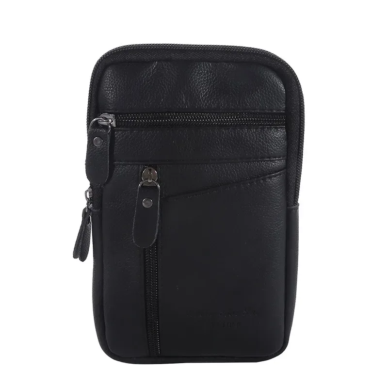 sac de taille en cuir pour hommes, sac pour téléphone portable, ceinture de sport de plein air, petit sac à bandoulière pour faire d'affaires