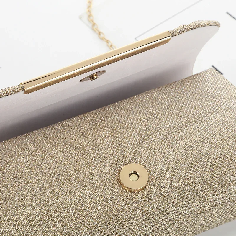 sac de rangement pour fête de mariage à paillettes européennes et américaines, sac de dîner pour femmes, sac pour robe de soirée à une épaule avec chaîne